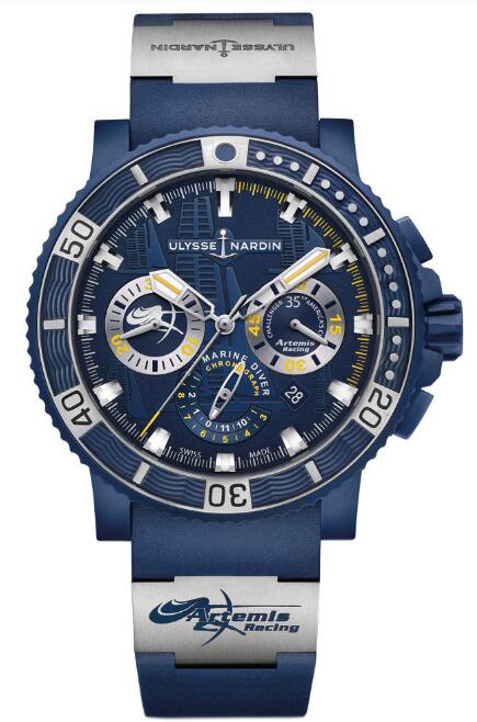 Review Best Ulysse Nardin Diver Black Sea Chronograph 353-98LE-3/ARTEMIS watches sale